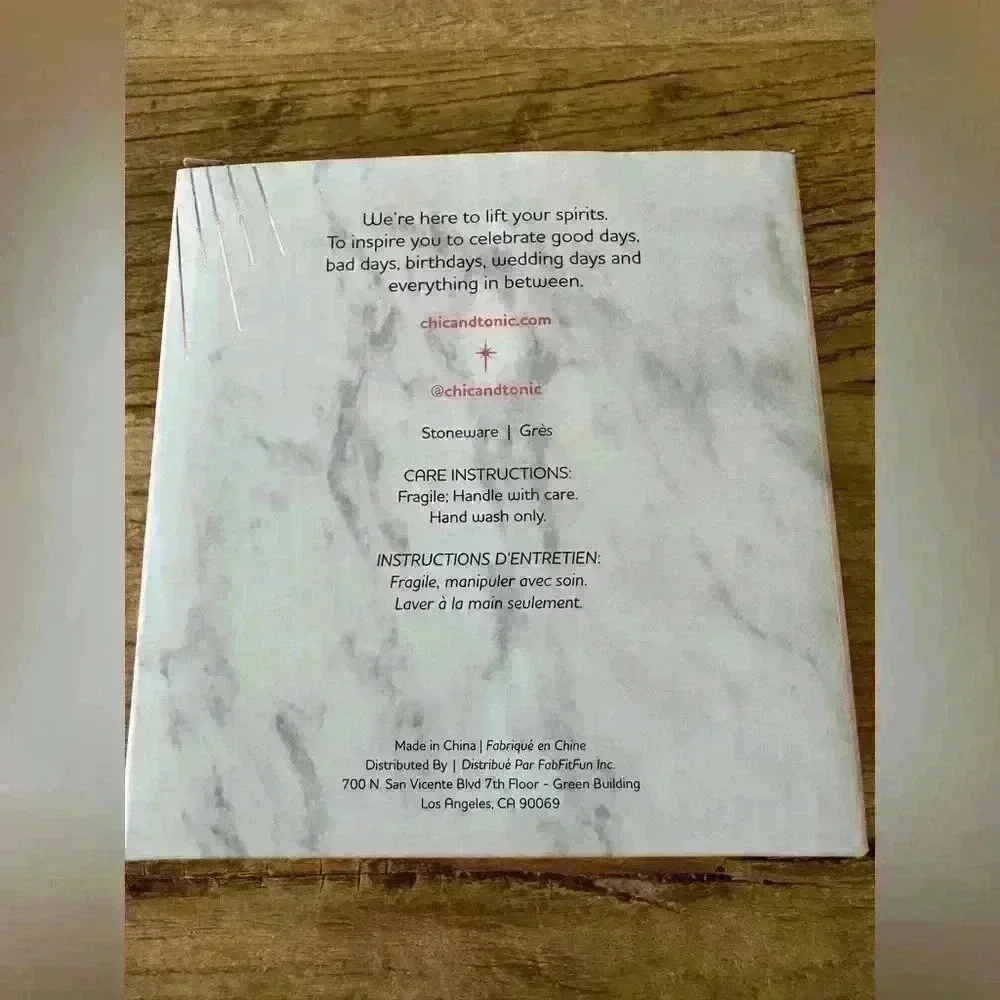 NEW Set of 4 Chic & Tonic Stoneware Floral Coasters - Picture 5 of 7